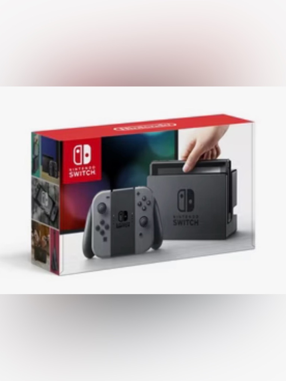 Nintendo Switch Console with Gray Joy‑Con and Dock